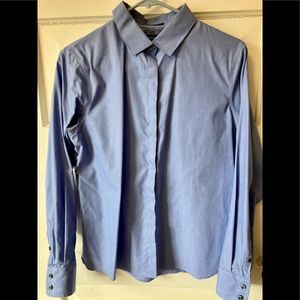Women’s Lands’ End wrinkle free no iron button front shirt